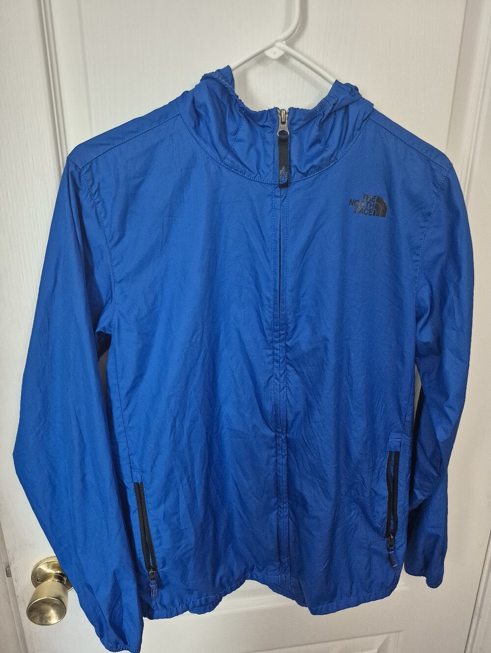 The North Face Boy's Royal Blue Hooded Windbreaker Jacket